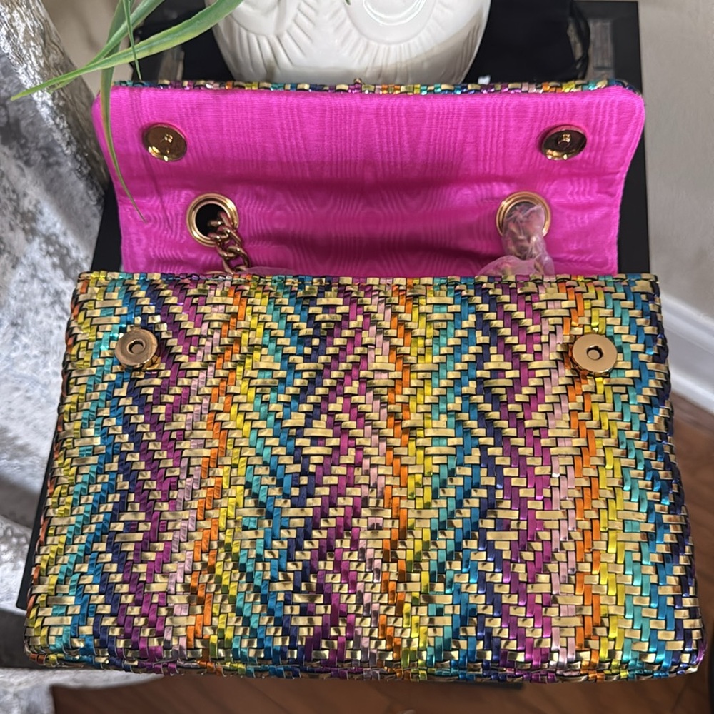 🍇🍇🍇HOST PEAK Kensington Woven Faux Leather Convertible Shoulder Bag🍇🍇🍇 - Picture 7 of 17